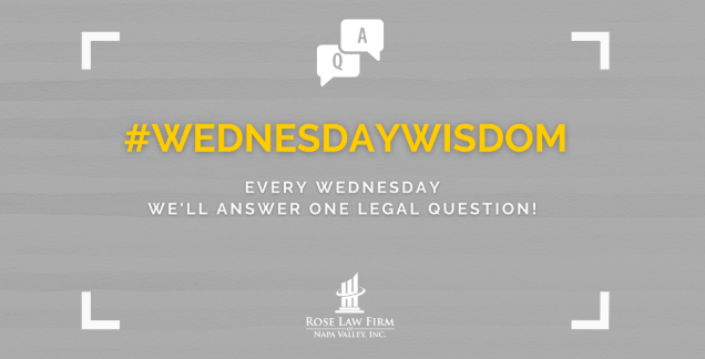 Every Wednesday we'll answer one legal question!