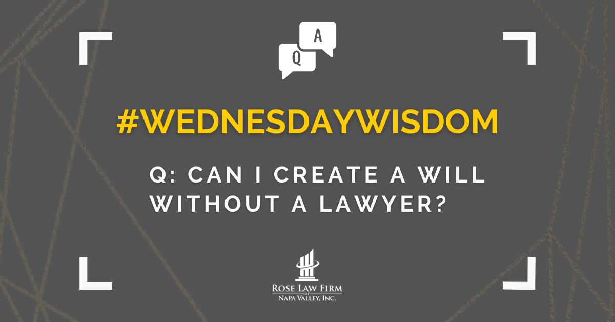Q: Can I create a Will without a lawyer?
